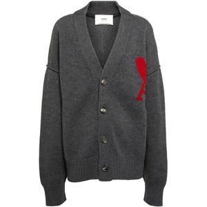 Ami Paris, Heren, Truien, Grijs, Maat: M