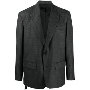 Valentino, Heren, Jassen, Grijs, Maat: S Wol,