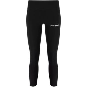 Palm Angels, Dames, Broeken, Zwart, Maat: L Polyamide,