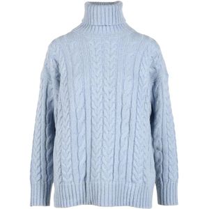 Peserico, Dames, Truien, Blauw, Maat: S Wol,