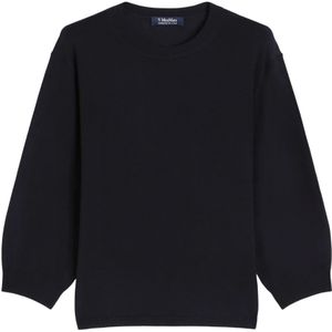 Max Mara, Dames, Truien, Blauw, Maat: S Wol,