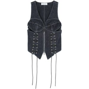 Les Filles d'Eva, Dames, Jassen, Blauw, Maat: S Denim,