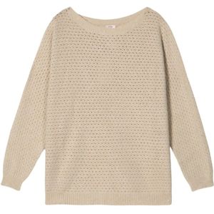 Oltre, Dames, Truien, Beige, Maat: S/M Nylon,