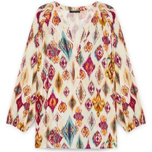 Fiorella Rubino, Dames, Blouses & Shirts, Veelkleurig, Maat: 2XL Viscose,