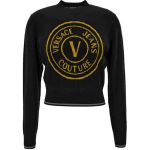 Versace Jeans Couture - Gebreide Trui - Zwart - Wol