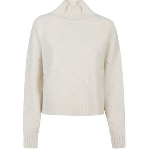 Elisabetta Franchi, Dames, Truien, Wit, Maat: XS Wol,