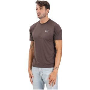 Emporio Armani Ea7, Heren, Tops, Bruin, Maat: S Katoen,