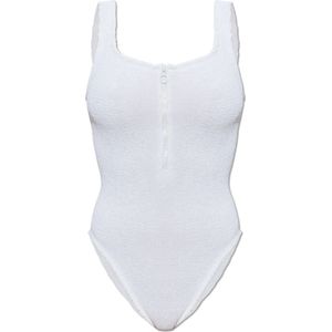 Hunza G, Dames, Badkleding, Wit, Maat: ONE Size Polyamide,