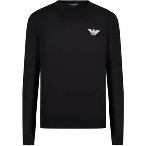 Armani, Heren, Sweatshirts & Hoodies, Zwart, Maat: M Wol,