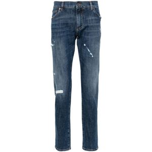 Dolce & Gabbana, Heren, Jeans, Blauw, Maat: 2XL Denim,