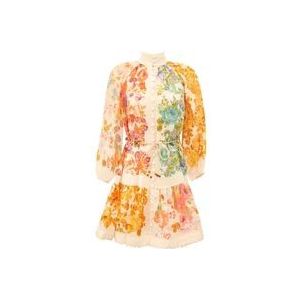 Zimmermann Bloemen Regenboog Zomerjurk , Multicolor , Dames , Maat: L