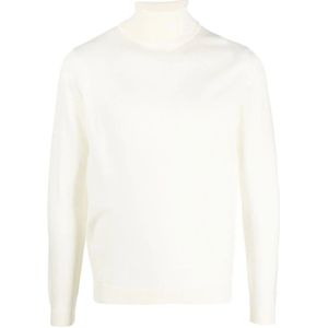 Roberto Collina, Heren, Truien, Wit, Maat: 3XL Wol,