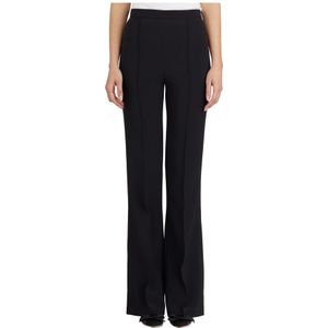 Elisabetta Franchi, Dames, Broeken, Zwart, Maat: XS Poliester,