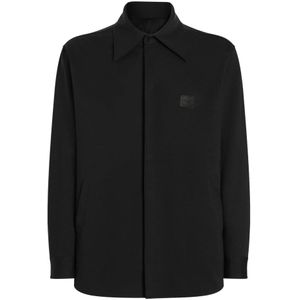 Dolce & Gabbana, Heren, Overhemden, Zwart, Maat: XL Katoen,