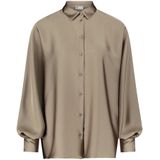 Relaxed fit blouse met platte kraag