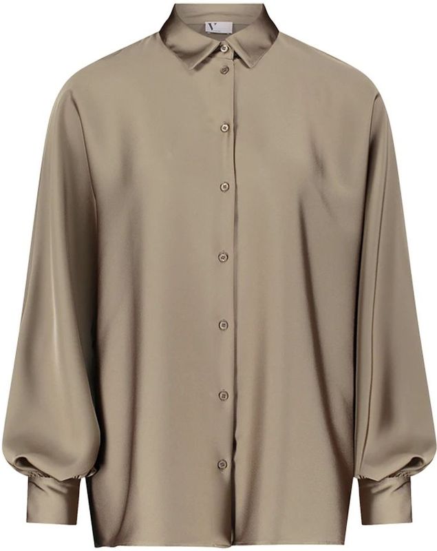 Relaxed fit blouse met platte kraag