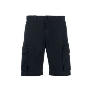 Woolrich Klassieke Cargo Short Melton Blauw , Blue , Heren , Maat: W36