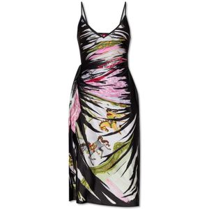 Diesel, Dames, Jurken, Veelkleurig, Maat: S Leer,