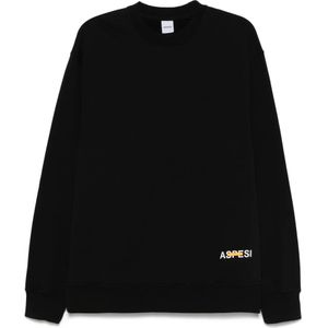 Aspesi, Heren, Sweatshirts & Hoodies, Zwart, Maat: XL Katoen,