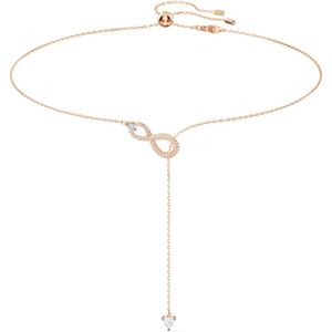 Swarovski - Hyperbola Infinity - Y-ketting - Geel - Kristallen - Roségoudkleurige Legering