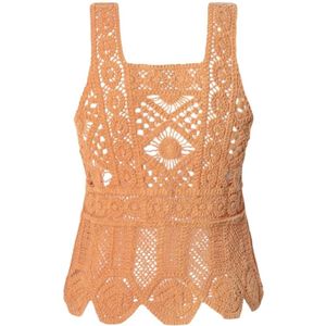 Pepe Jeans - PL702291 - Top - Olijfje - Casual - Katoen - Mouwloos