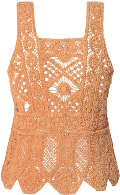 Pepe Jeans - PL702291 - Top - Olijfje - Casual - Katoen - Mouwloos