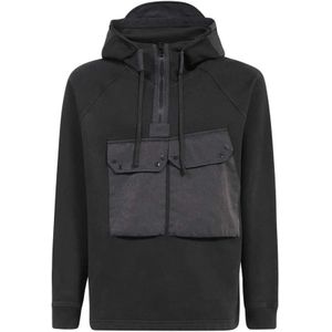 Ten C, Heren, Sweatshirts & Hoodies, Zwart, Maat: 2XL Katoen,