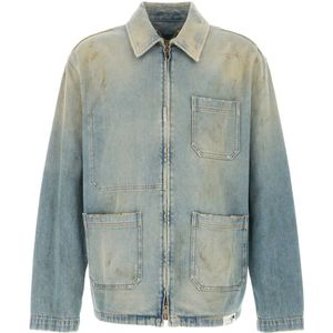 Golden Goose, Heren, Jassen, Blauw, Maat: M Denim,