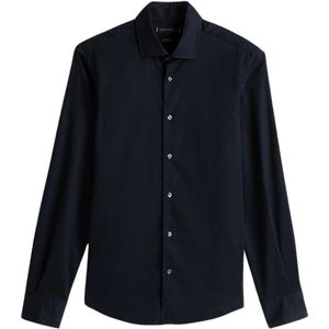 Tommy Hilfiger, Heren, Overhemden, Blauw, Maat: S Katoen,