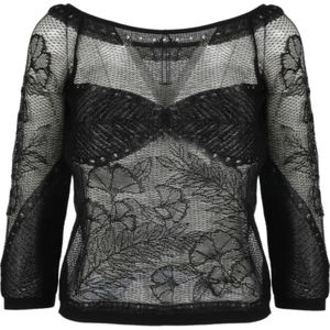 Alberta Ferretti, Dames, Tops, Zwart, Maat: XS Viscose,