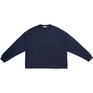 YMC You Must Create, Heren, Sweatshirts & Hoodies, Blauw, Maat: S Katoen,