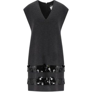 Weekend Max Mara, Dames, Jurken, Grijs, Maat: XS Wol,