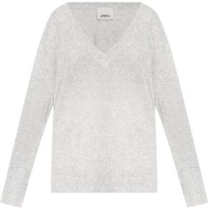 Isabel Marant, Dames, Truien, Grijs, Maat: 2XS Kasjmier,