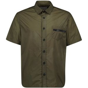 Sacai, Heren, Overhemden, Groen, Maat: S Nylon,