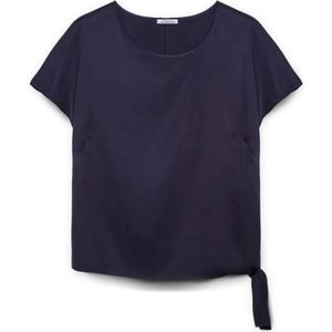 Fiorella Rubino, Dames, Blouses & Shirts, Blauw, Maat: 5XL Viscose,