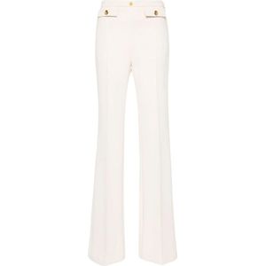 Elisabetta Franchi, Dames, Broeken, Geel, Maat: L Poliester,