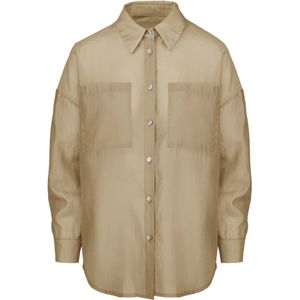 BomBoogie, Dames, Blouses & Shirts, Blauw, Maat: L Voile,