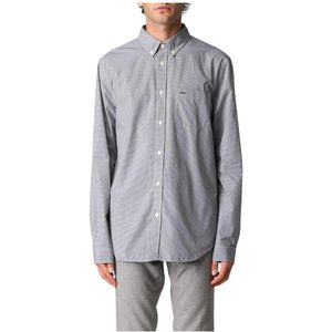 Lacoste, Heren, Overhemden, Grijs, Maat: 3XL Katoen,