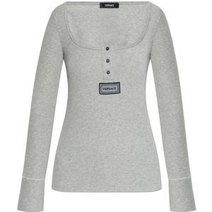 Versace, Dames, Tops, Grijs, Maat: XL Katoen,