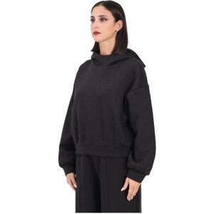 PUMA Wardrobe Essentials oversized hoodie voor Dames, Zwart, Maat XXS