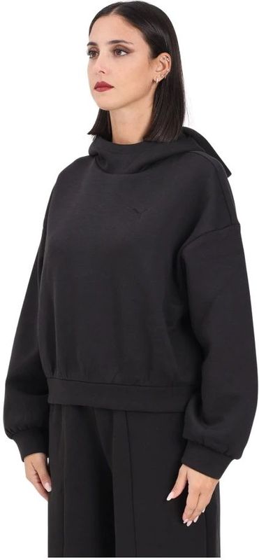 PUMA Wardrobe Essentials oversized hoodie voor Dames, Zwart, Maat XXS