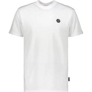 Philipp Plein, Heren, Tops, Wit, Maat: 2XL Katoen,