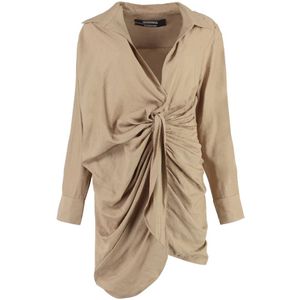 Jacquemus, Dames, Jurken, Beige, Maat: XS Viscose,