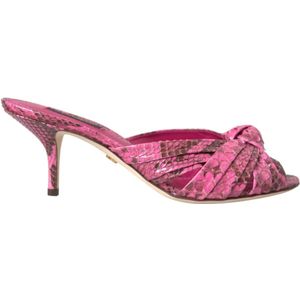 Dolce & Gabbana, Dames, Schoenen, Roze, Maat: 39 EU Leer,