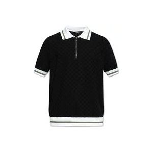 Versace Polo shirt met geborduurd logo , Black , Heren , Maat: XL
