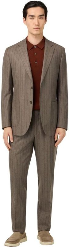 Boggi Milano, Heren, Pakken, Bruin, Maat: S Wol,