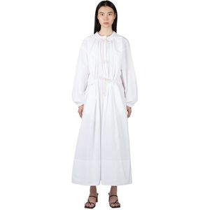 Jil Sander, Dames, Jurken, Wit, Maat: 2XS Katoen,