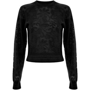 Kocca, Dames, Truien, Zwart, Maat: L Leer,