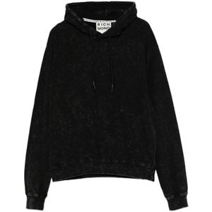 John Richmond, Heren, Sweatshirts & Hoodies, Zwart, Maat: M