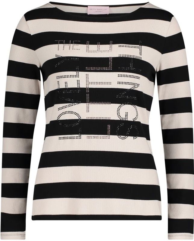 Betty Barclay, Dames, Tops, Zwart, Maat: S Leer,